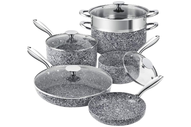 MICHELANGELO-Stone-Cookware-Set-10-Piece-Ultra-Nonstick-Pots-and-Pans-Set-with-Stone-Derived-Coating-for-Kitchen-Granite-10-Piece